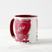 I Love My Wifey Red -ハート マグカップ (正面左)
