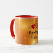 I Love My Wonderful Sister マグカップ (正面左)