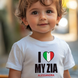 I LOVE MY ZIA  gift for Italian Aunt ベビーTシャツ