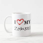 I love my zombies コーヒーマグカップ (左)