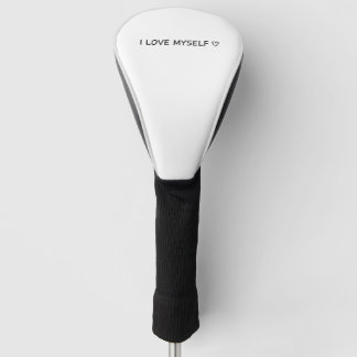 “I Love Myself” ドライバーカバー - スタイリッシュでお手頃 ゴルフヘッドカバー