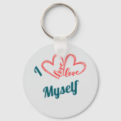 I Love Myself - Self-Care Button キーホルダー (正面)