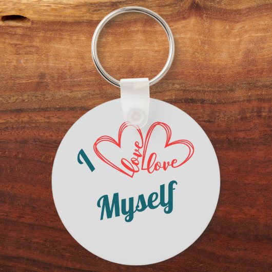 I Love Myself - Self-Care Button キーホルダー (正面)