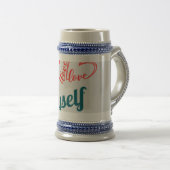 I Love Myself - Self-Care Button ビールジョッキ (正面右)