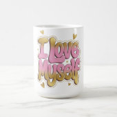 I Love Myself | Self-Love Gradient Design Mug コーヒーマグカップ (中央)