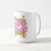 I Love Myself | Self-Love Gradient Design Mug コーヒーマグカップ (正面右)