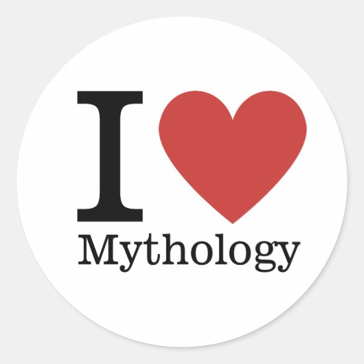 I Love Mythology ❤️ STICKER ラウンドシール (正面)