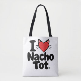 I LOVE NACHO TOT - アラスカ・キャットカフェ トートバッグ