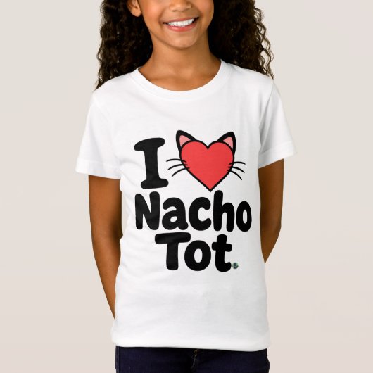 I LOVE NACHO TOT - アラスカ・キャット・カフェ Tシャツ (正面)