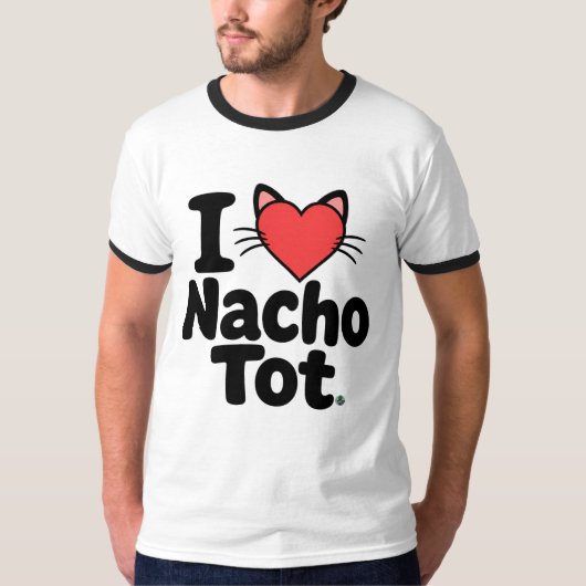 I LOVE NACHO TOT - アラスカ・キャット・カフェ Tシャツ (正面)