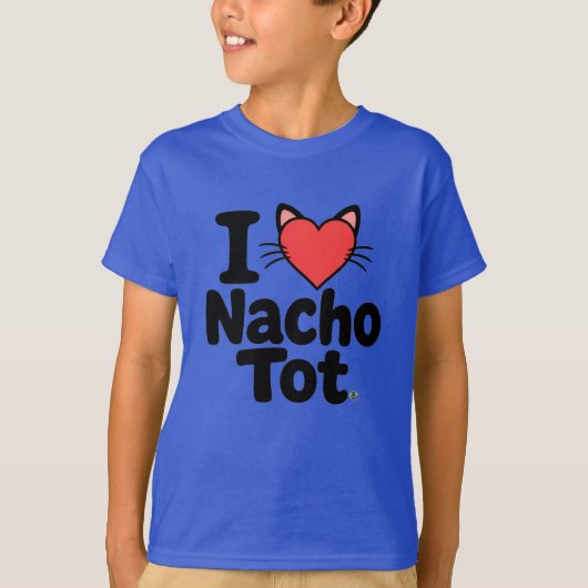 I LOVE NACHO TOT - アラスカ・キャット・カフェ Tシャツ (正面)