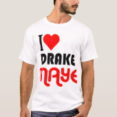 I Love Name - Heart Typography T- Shirt Design  Tシャツ (正面)