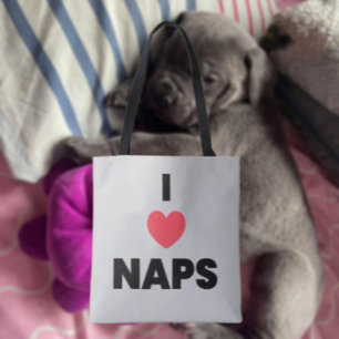 I Love Naps トートバッグ - リラックスユーモアのあるエブリデイキャリー