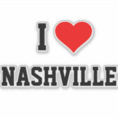 I Love Nashville シール (正面)