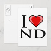 I Love ND – ノースダコタ ポストカード (正面/裏面)