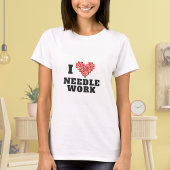 I Love Needlework Cross Stitchハート Tシャツ