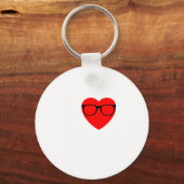 I Love Nerds Gles Funny Heart Valentines Gift Men キーホルダー (正面)