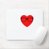 I Love Nerds Gles Funny Heart Valentines Gift Men  マウスパッド (マウス)