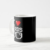 I Love Nerds I Heart Nerds For Science Book Knowle コーヒーマグカップ (正面左)