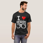I Love Nerds I Heart Nerds For Science Book Knowle Tシャツ (正面フル)