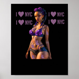 I Love New York City (For The Girls) Sticke ポスター