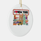 I Love New York City NY Icons Souvenir Cool セラミックオーナメント (右)