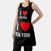 I Love New York Heart T‑Shirt Design エプロン (インサイチュ)