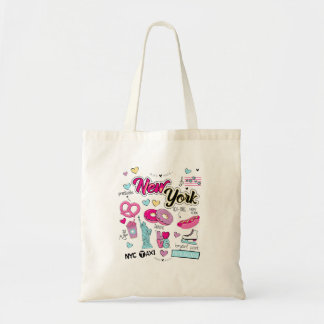 I Love New York, New York Cityイラストレーション トートバッグ