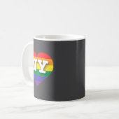I Love New York Rainbow Heart  コーヒーマグカップ (正面左)