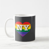 I Love New York Rainbow Heart  コーヒーマグカップ (左)