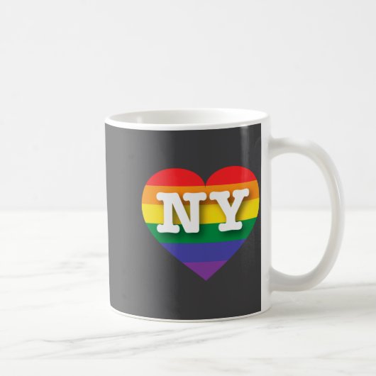 I Love New York Rainbow Heart  コーヒーマグカップ (右)
