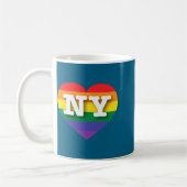I Love New York Rainbow Heart _1  コーヒーマグカップ (左)