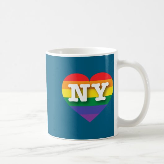 I Love New York Rainbow Heart _1  コーヒーマグカップ (右)