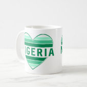 I Love Nigeria，ナイジェリアハート コーヒーマグカップ (正面左)