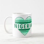 I Love Nigeria，ナイジェリアハート コーヒーマグカップ (左)