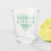 I Love Nigeria，ナイジェリアハート ショットグラス (裏面)