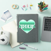 I Love Nigeria，ナイジェリアハート シール (iPadカバー)