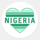 I Love Nigeria,ナイジェリアハート ラウンドシール (正面)
