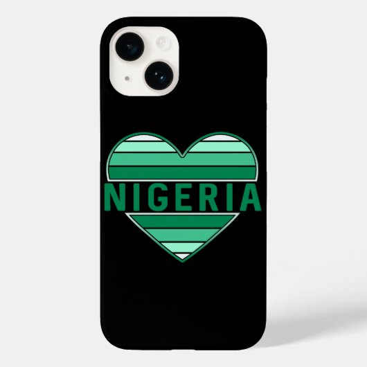 I Love Nigeria，ナイジェリアハート Case-Mate iPhoneケース (裏面)