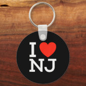 I Love Nj - Heart T Shirt For New Jersey Lovers キーホルダー (正面)