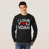 I Love Noah Red Heart to say Honey I love you Tシャツ (正面フル)