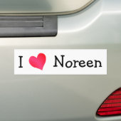 I Love Noreen バンパーステッカー (車上)