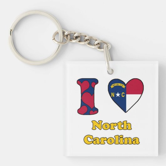 I love North Carolina キーホルダー (正面)