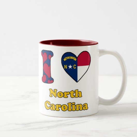 I love North Carolina ツートーンマグカップ (右)