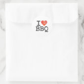 I Love North Carolina Bbq IハートNc Byrbecue Sauc ラウンドシール (バッグ)
