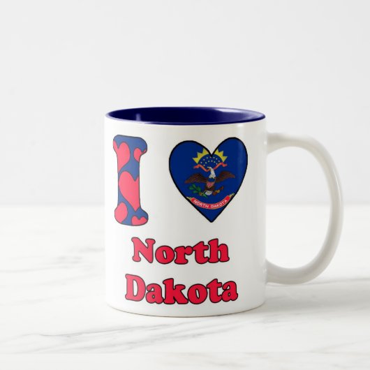 I love North Dakota ツートーンマグカップ (右)