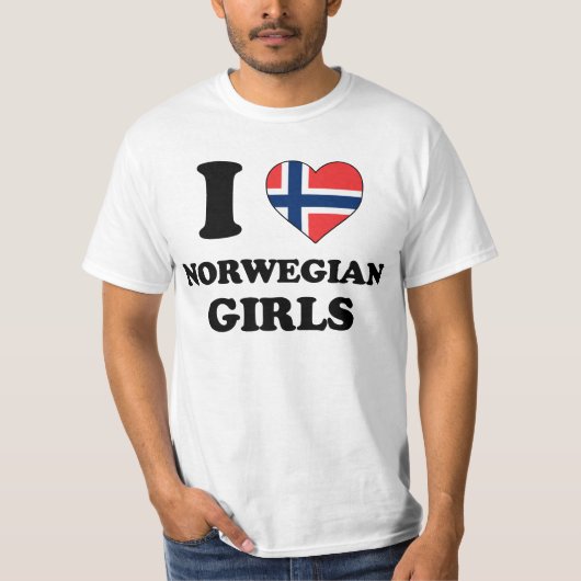 I love Norwegian Girls Tシャツ (正面)