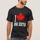 I Love Nova Scotia Maple Leaf Canada Canadian Flag Tシャツ (正面)