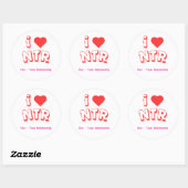 I love NTR ラウンドシール (シート)