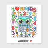 I Love Numbers Cute Math Sticker for Kids シール (シート)